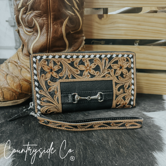 Bridle Belle Tooled Leather Wallet