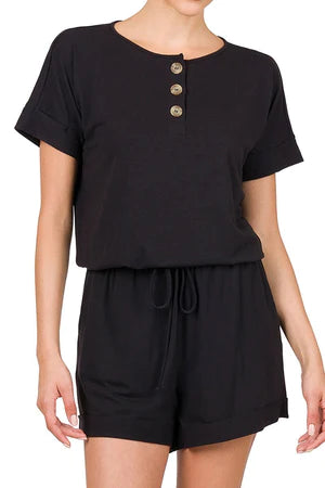 Black Shorts Romper