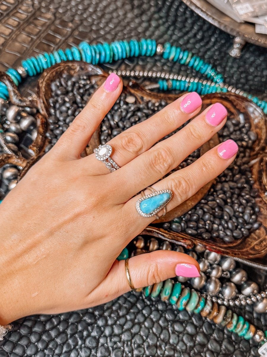 Blue Skies Larimar Rings