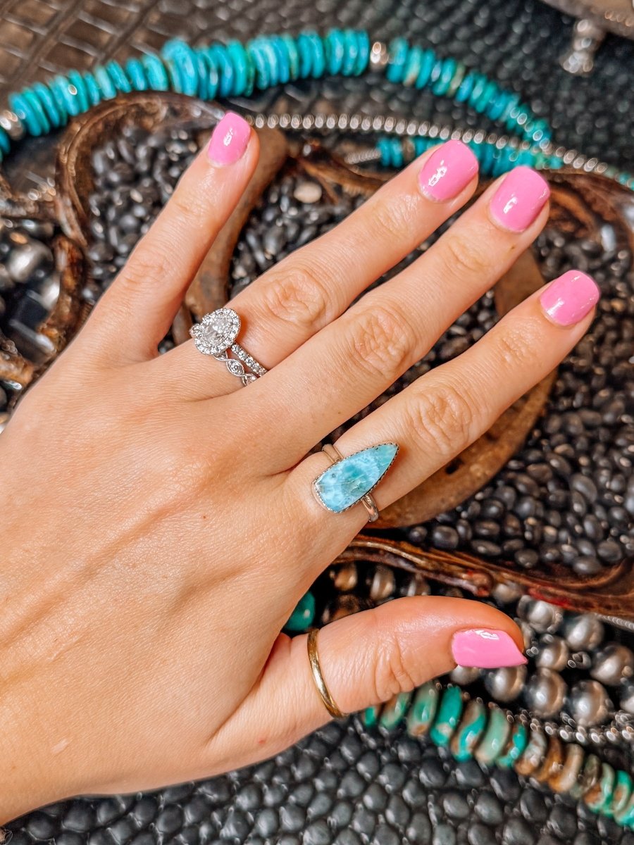 Blue Skies Larimar Rings