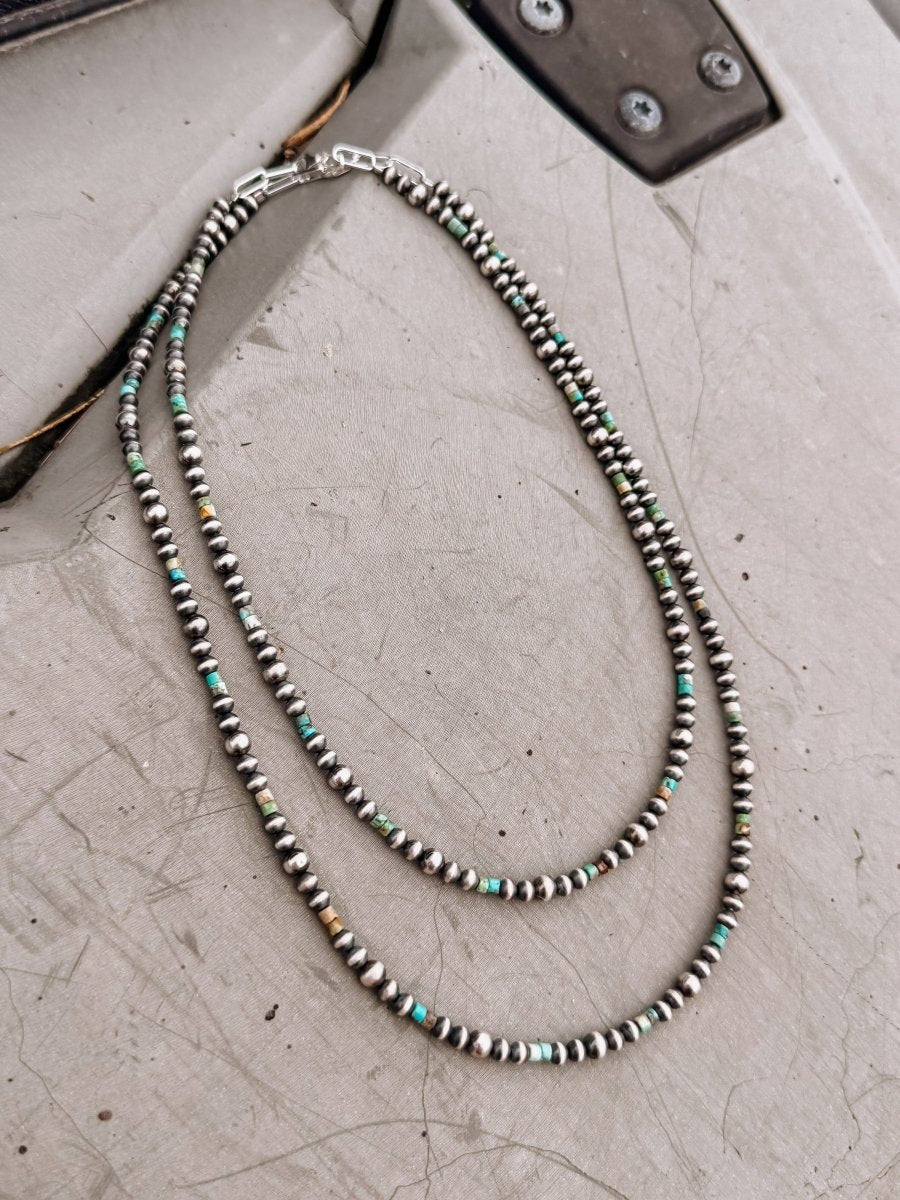 Blum Turquoise Heishi + Pearl Necklace