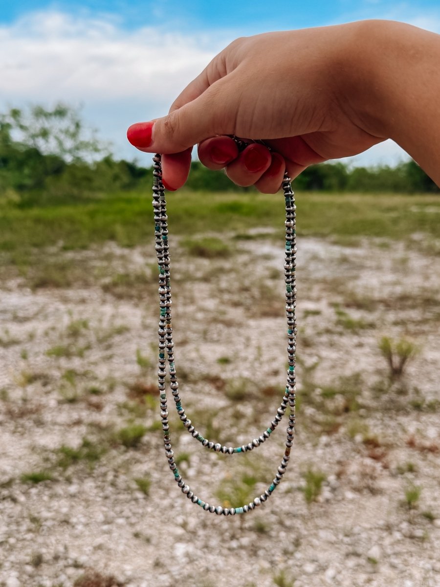 Blum Turquoise Heishi + Pearl Necklace