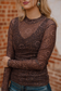 Bronzed Bloom Mesh Top