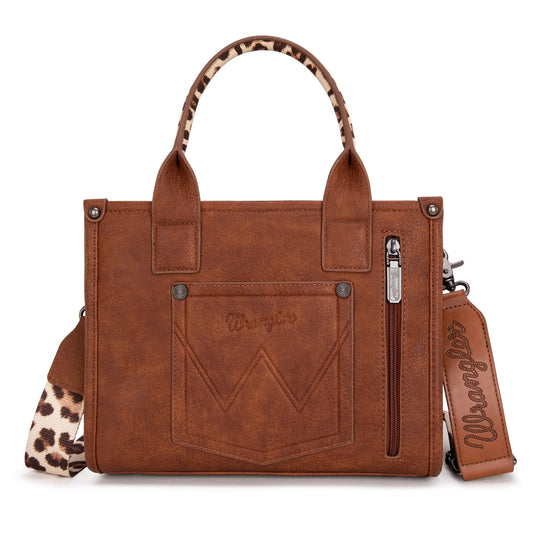 Wrangler Leopard Print Concealed Carry Tote/Crossbody