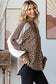 7th Ray - [PLUS SIZE] Animal Print V Neck Pullover Top T5777XL: Brown / 2X