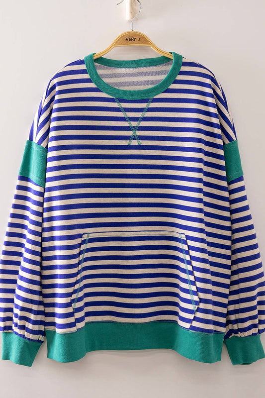 Stripe Royal + Oat
