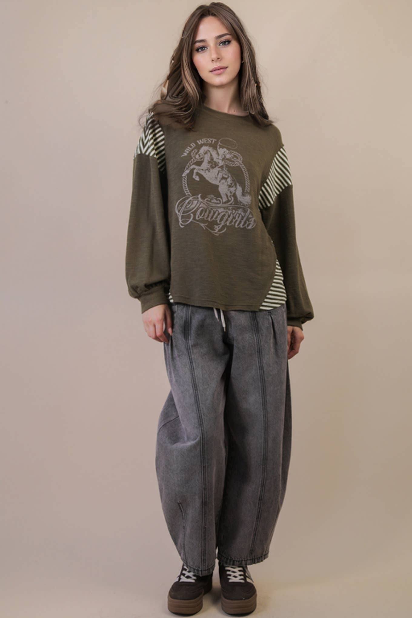 Oversized Western Graphic Top