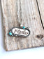 Boho Ranch Shop - Western RODEO Print Stone Pendant Chain Necklace: Turquoise