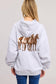 Zutter - Horse Trio Vintage Graphic L/S Fleece Hoodie: BONE / S