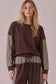 Chocolate Ribbed Knit Top