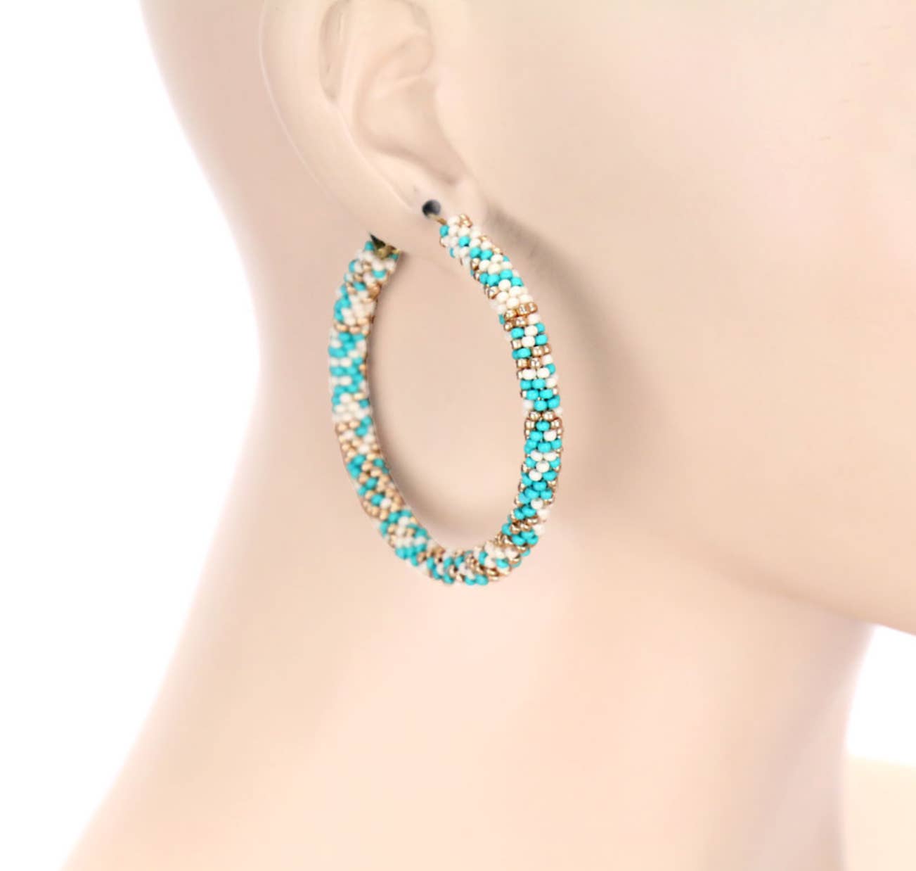 Hoop Stone Chip Earrings