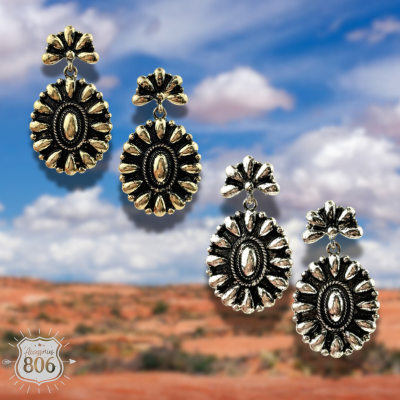 Pink Panache Brands - Blossom cluster earring: Silver