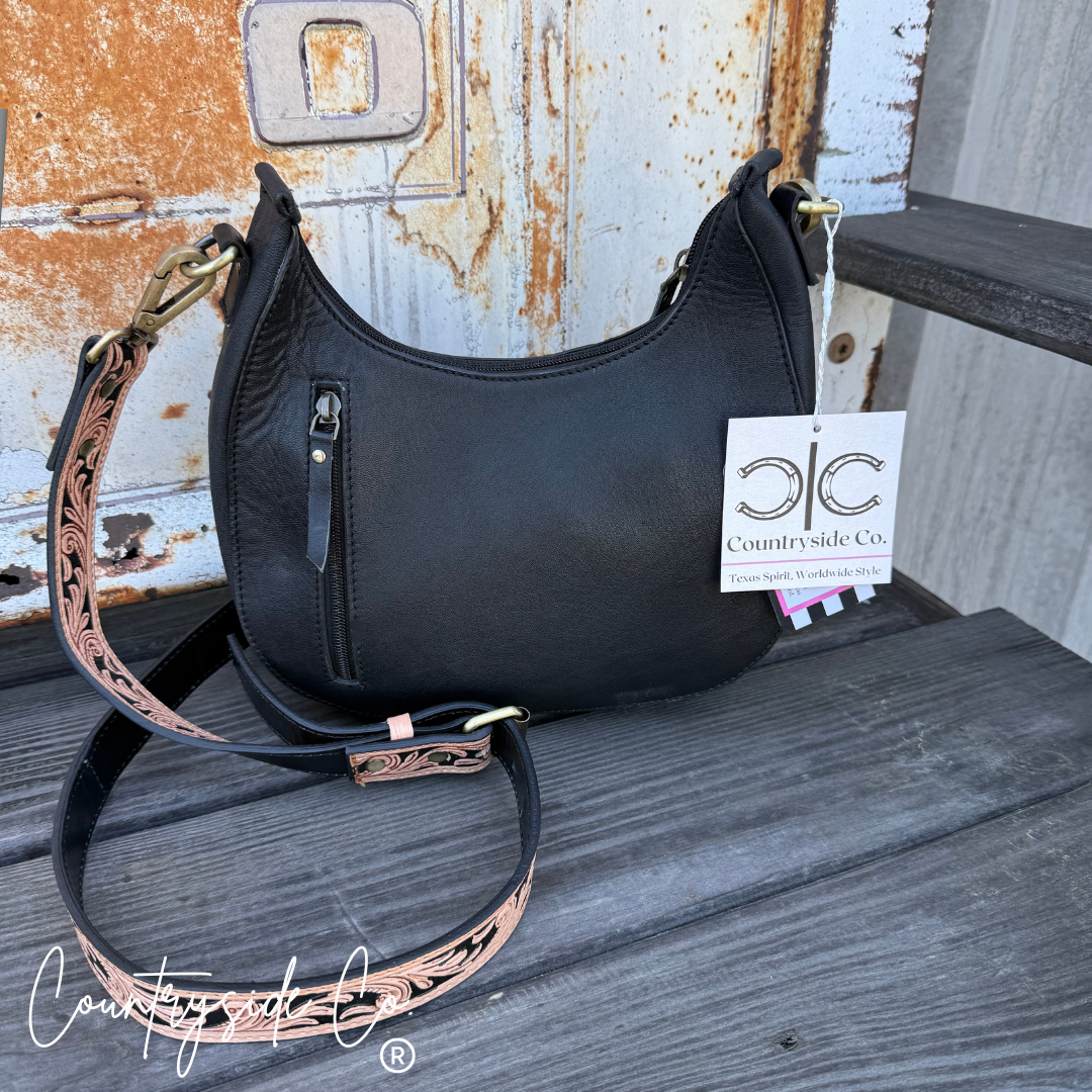 Brim Checkered Leather Purse