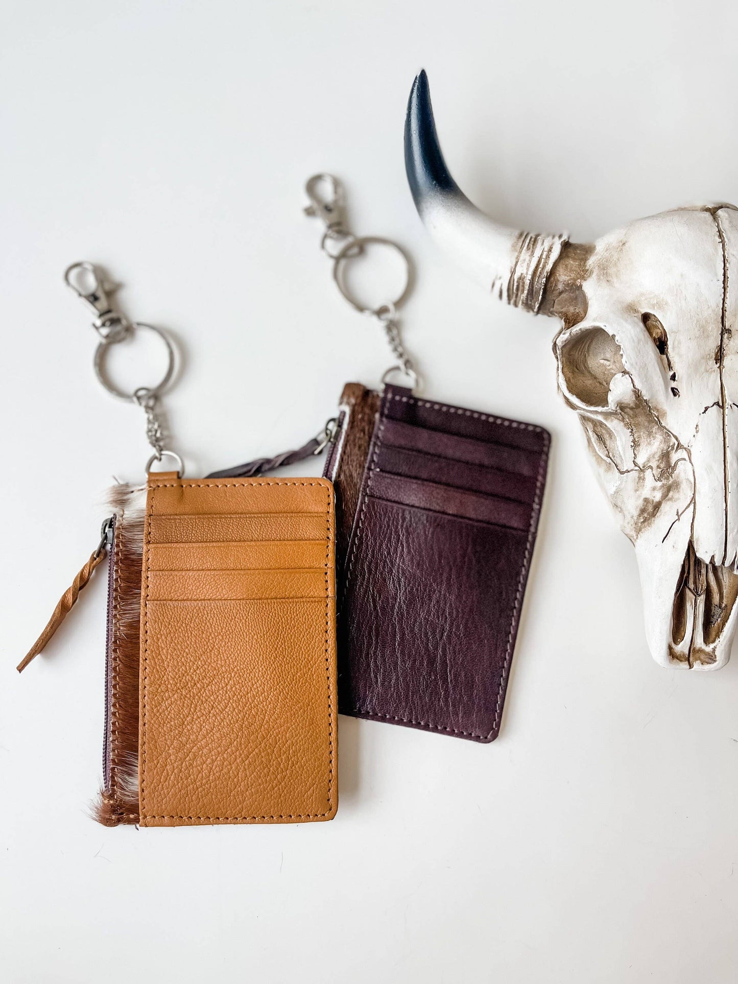 Cowhide Leather Keychain Wallet