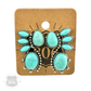 Western flair post earring: Turquoise