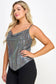 Plus Size Metallic Cowl Neck Cami