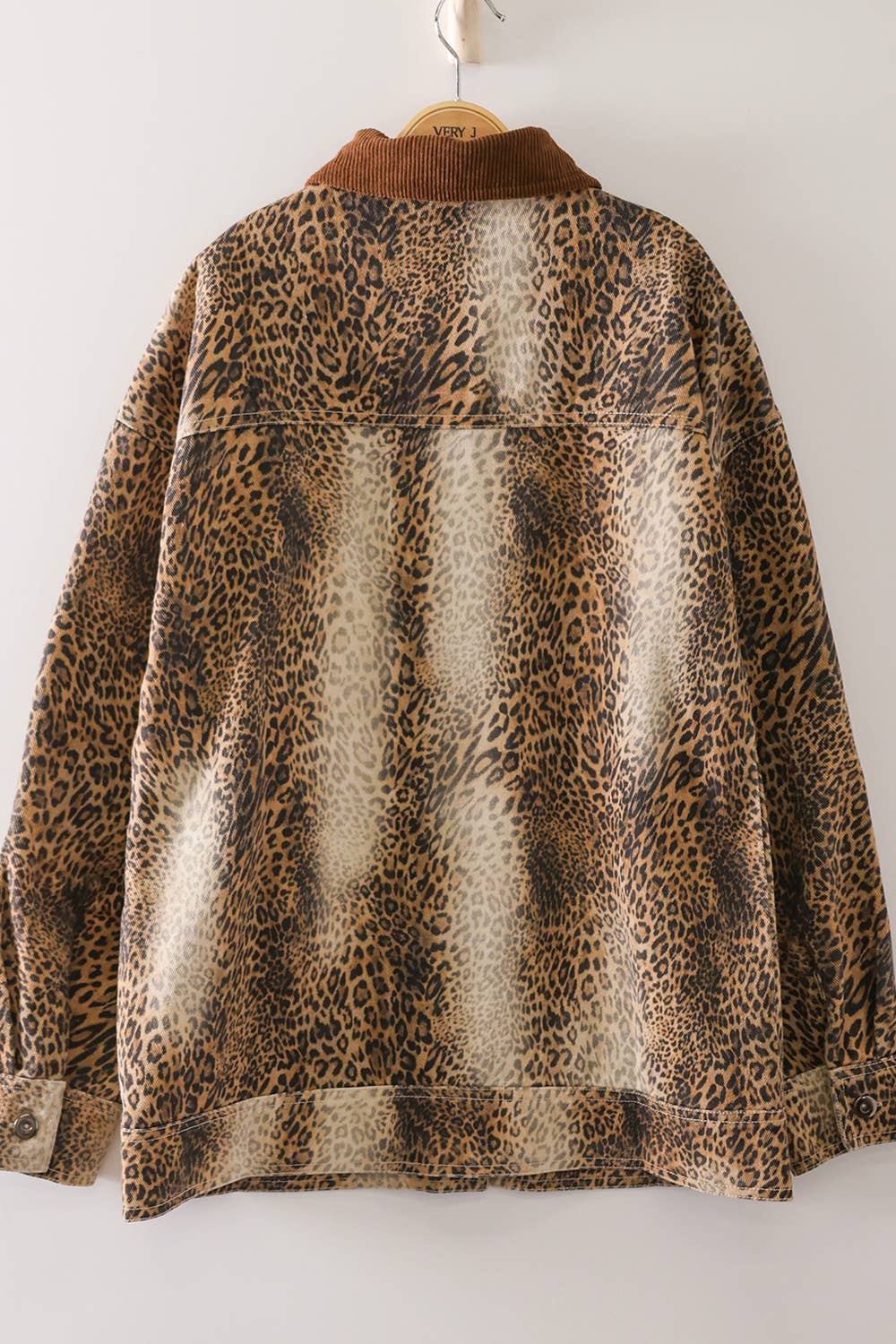 VERY J - NJ90491-Western Animal Print Jacket: MOCHA BAMBI / S-M-L/2-2-2