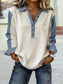Denim Patchwork Top