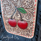 Cherry Crush Tooled Leather Purse