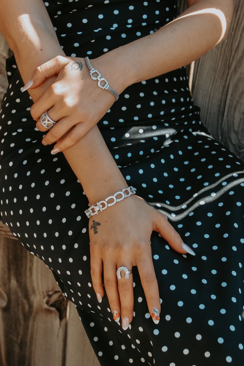 Cowgirl Luxe Baguette Horseshoe Ring