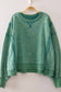 VERY J - NT12764X-PLUS SIZE Vintage Washed Sweatshirt: BLACK / 1XL-2XL-3XL/3-2-1