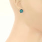 Western Flower Round Stud Earrings: TURQUOISE