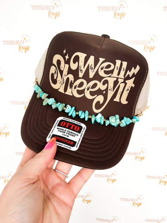 "Well Shee-Yit" Western Trucker Hat : With Chain
