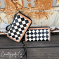 Avenue Checkered Leather Wallet