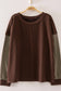 Chocolate Ribbed Knit Top