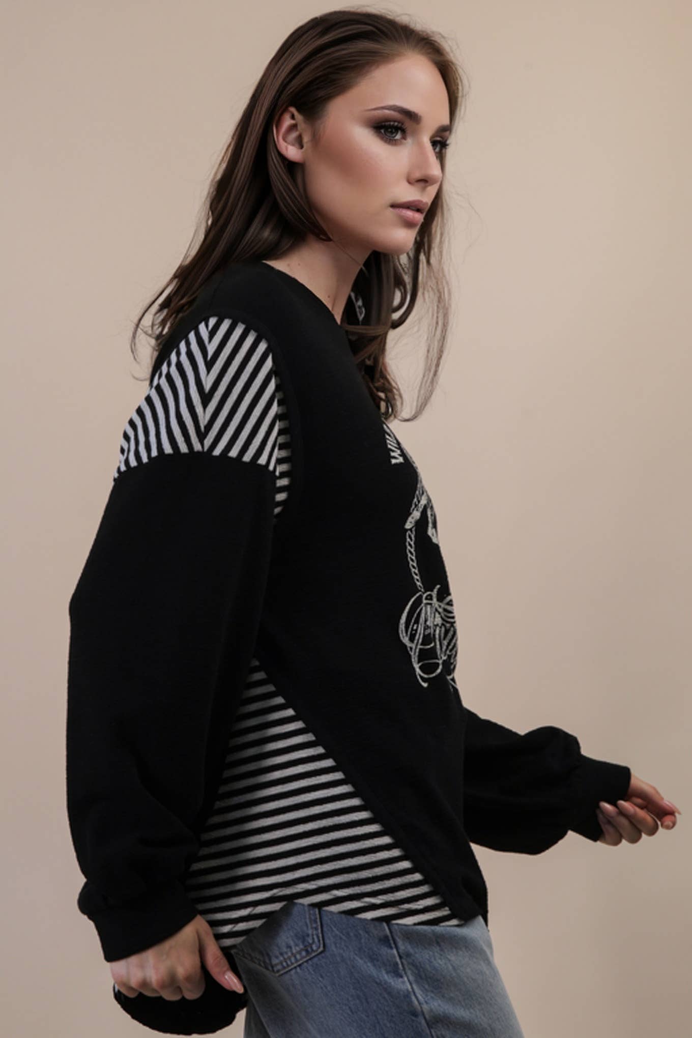 Oversized Western Graphic Top