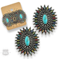 Pink Panache Brands - Southwest oval post earring: White
