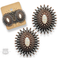 Pink Panache Brands - Southwest oval post earring: White