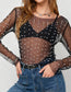 Pearl Rhinestone Studded Mesh Crop Top