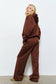 Brown Polkadot Zip Up Hoodie