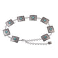 Turquoise Square Concho Chain Belt: Silver