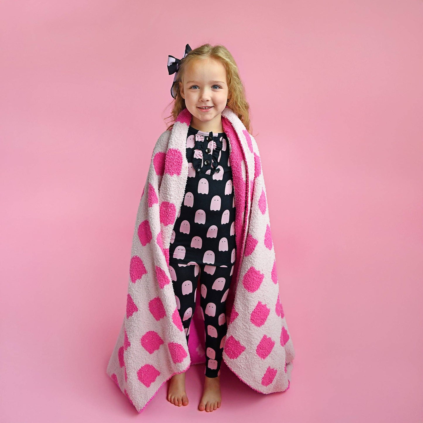 Black/Pink Ghost Bamboo Jammies