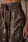 Blue B - 25157P Western Print Cotton Cargo Pants: CHOCOLATE / S-M-L (2-2-2)