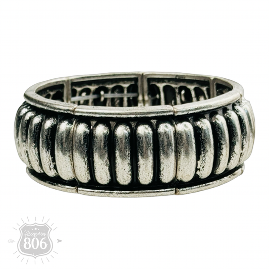 Pink Panache Brands - Western cuff bracelet: Silver