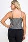 Plus Size Metallic Cowl Neck Cami