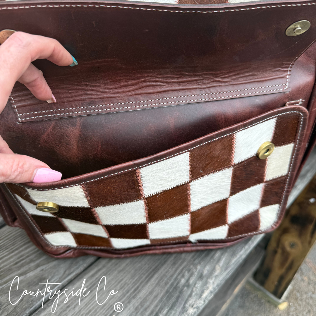 Countryside Co. - Victory Cowhide Backpack Laptop Bag: Black