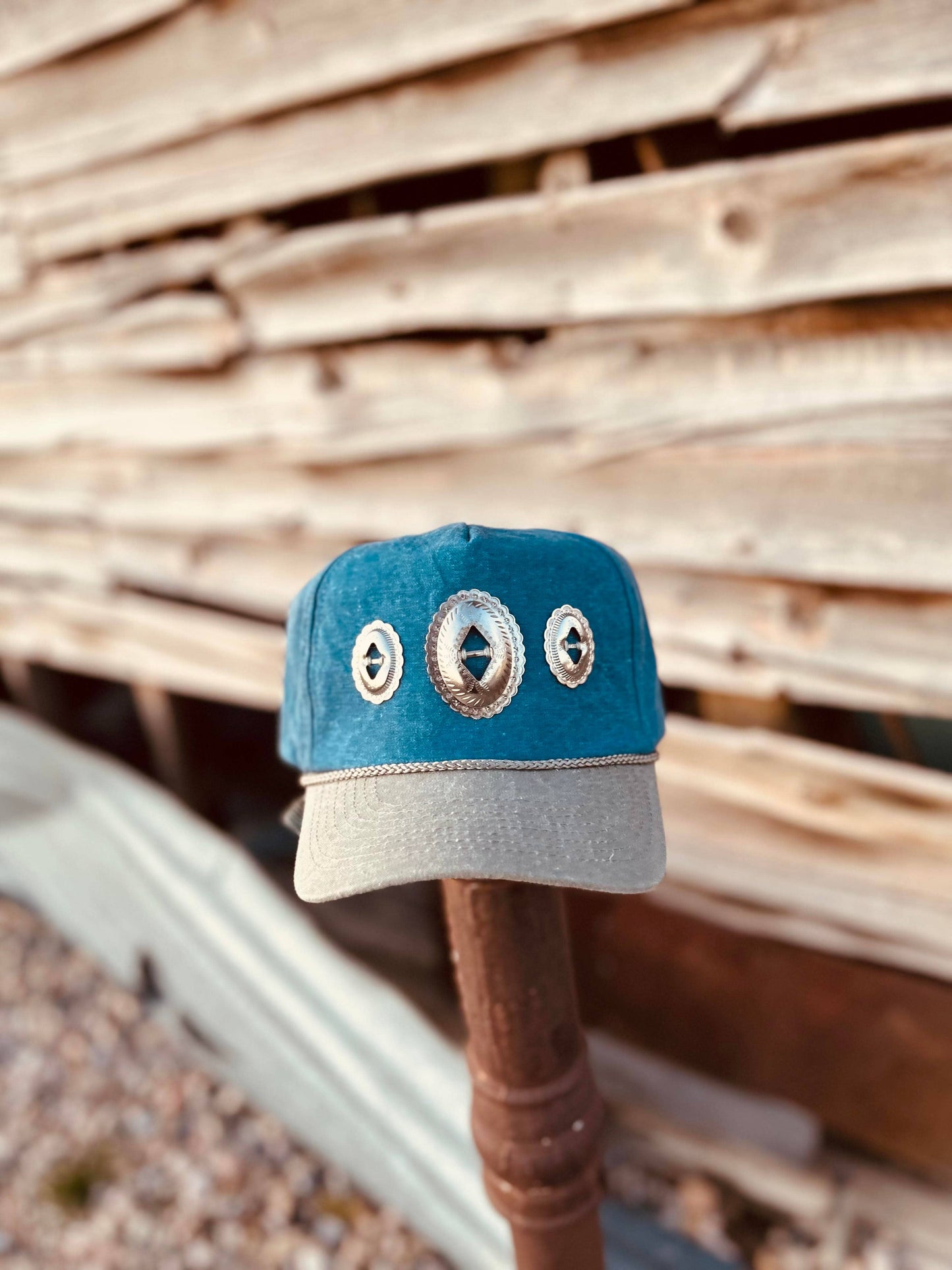 Two Tone Concho Trucker Hat 