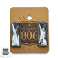 Western rectangle rhinestone earring: Clear
