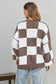 Chic Checkered Brown Sweater
