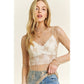 Beige Mesh Lace Top