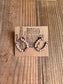Horseshoe Stud Rhinestone Earrings: CLEAR - AB STONE