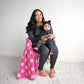 Gigi and Max - Ash Black Leopard RUFFLE ZIP Halloween Bamboo Sleepies Little: 0-3m