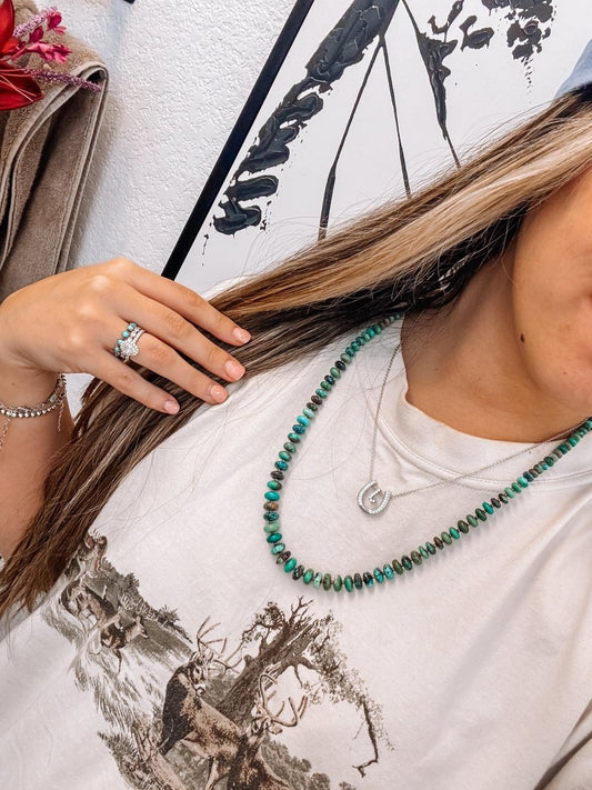 Easy Come, Easy Go 25" Turquoise Necklace