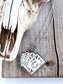 Western Style Theme Leather Pendant Link Chain Necklace: Card