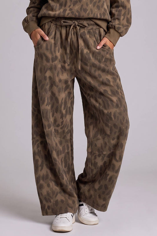 Leopard Barrel Pants
