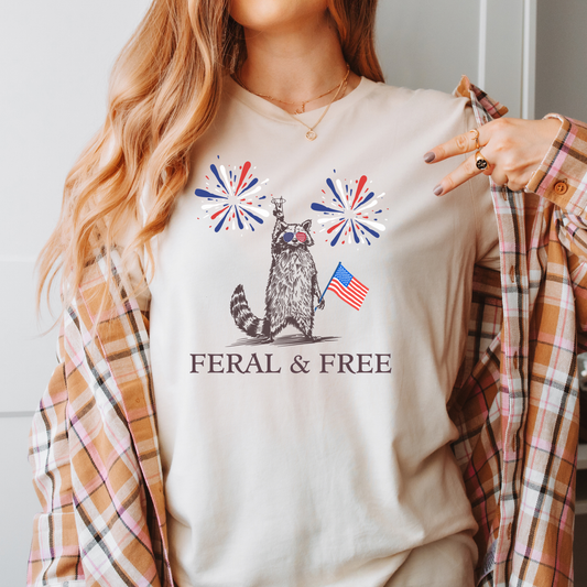 Feral And Free Raccoon Shirt